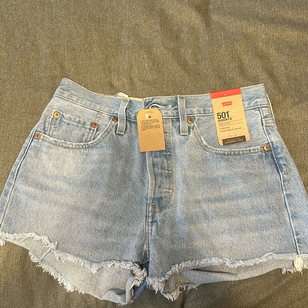 LEVI’S 501 high rise denim shorts